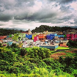 View of Barranquitas Pueblo from PR-152. (2013)