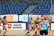 Deutsch: Beachhandball Europameisterschaften 2019 (Beach handball Euro); Tag 2: 3. Juli 2019 – Frauen, Vorrunde Gruppe D, Ukraine-Deutschland 2:0 (23:22, 32:24) English: Beach handball Euro; Day 2: 3 July 2019 – Women Preliminary Round Group D – Ukraine-Germany 2:0 (23:22, 32:24)