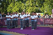 Deutsch: Beachhandball bei den Olympischen Jugendspielen 2018 in Buenos Aires; Tag 7, 13. Oktober 2018; Medaillenzeremonie Jungs - Gold: Spanien, Silber: Portugal, Bronze: Argentinien English: Beach handball at the 2018 Summer Youth Olympics in Buenos Aires at 13 October 2018 – Medal Ceremony Boys - Gold: Spain, Silver: Portugal, Bronze: Argentina Español: Handball de playa en los Juegos Olimpicos de la Juventud Buenos Aires 2018 en 13 de octubre de 2018 – Medalla Ceremonia para niños - Oro: España, Plata: Portugal, Bronce: Argentina