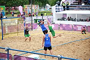 Deutsch: Beachhandball bei den Olympischen Jugendspielen 2018; Tag 6, 12. Oktober 2018; Jungen, Platzierungssspiel Ränge 5-6 – Thailand-Ungarn 0:2 English: Beach handball at the 2018 Summer Youth Olympics at 12 October 2018 – Boy's Placement Match 5-6 – Thailan-Hungary 0:2