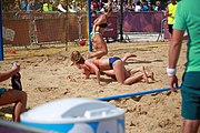 Deutsch: Beachhandball bei den Olympischen Jugendspielen 2018 in Buenos Aires; Tag 7, 13. Oktober 2018; Mädchen, Spiel um Platz Drei – Ungarn-Niederlande 2:0 English: Beach handball at the 2018 Summer Youth Olympics in Buenos Aires at 13 October 2018 – Girls Bronze Medal Match – Hungary-Netherlands 2:0 Español: Handball de playa en los Juegos Olimpicos de la Juventud Buenos Aires 2018 en 13 de octubre de 2018 – Partido por la medalla de bronce femenino - Hungría-Países Bajos 2:0