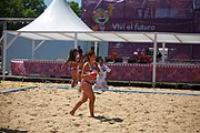 Deutsch: Beachhandball bei den Olympischen Jugendspielen 2018; Tag 3, 10. Oktober 2018; Mädchen, Vorrunde, Gruppe A - Kroatien-Amerikanisch Samos 2:0 English: Beach handball at the 2018 Summer Youth Olympics at 10 October 2018 – Girls Preliminary Round Group A‎ – Croatia-American Samoa 2:0