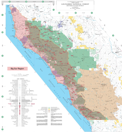 Approximate boundaries of the Big Sur region