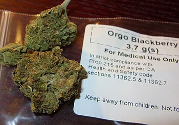 English: Organic cannabis Indica purchased fro...