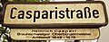 Casparistr. — Straßenschild/Street sign