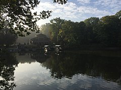 View of the Chalet Robinson across the lake