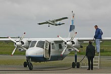 Zwei BN-2B der Luftverkehr Friesland Harle auf dem Flugplatz Harle