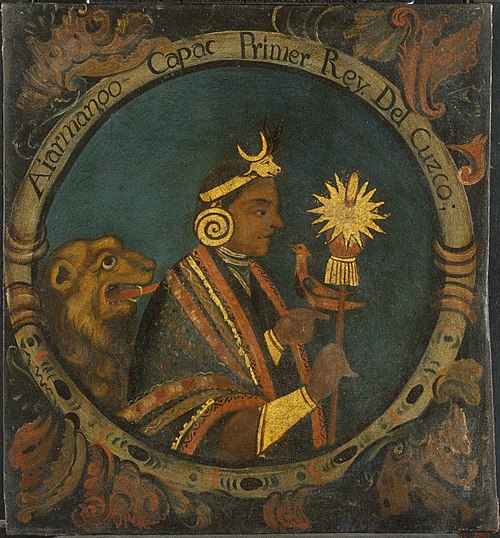 Manco Cápac, First Inca, 1 of 14 Portraits of Inca Kings, Probably mid-18th century. Oil on canvas. Brooklyn Museum