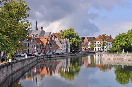 Lange Rei canal in Bruges, Belgium