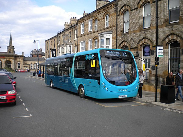 Sapphire branded Arriva North East Wright StreetLite in Saltburn in April 2017