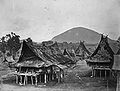 Batak village in Langkat, North Sumatra, captured in 1870 by Danish photographer Kristen Feilberg