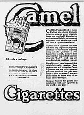 R.J. Reynolds' new "Turkish blend" cigarette Camel cigarette newspaper ad 1913.jpg
