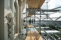 Planks on construction scaffold, Washington, DC, US