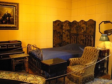 Recreation of the room of Marcel Proust, with his original furniture, where he wrote In Search of Lost Time (1913-1927)