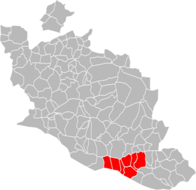 Posizione della comunità dei comuni di Portes du Luberon