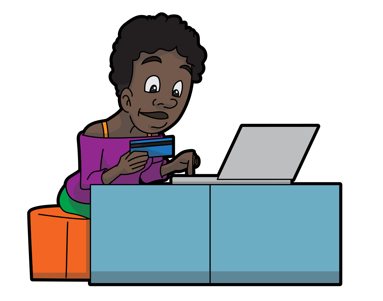 File:Cartoon Black Woman Shopping  - Wikimedia Commons