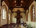 Catharinakerk, interieur, orgel van Weidtman, links drie zuilen van de afgebroken beuk, juli 2014