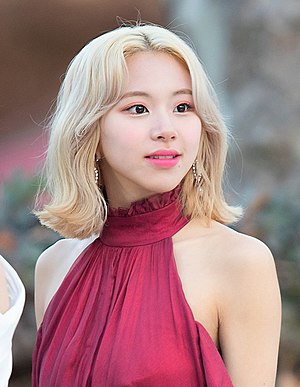 Chaeyoung na červeném koberci Gaon Awards 23. ledna roku 2019.