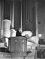 Chaplain Thomas in pulpit at USNA Chapel 1940