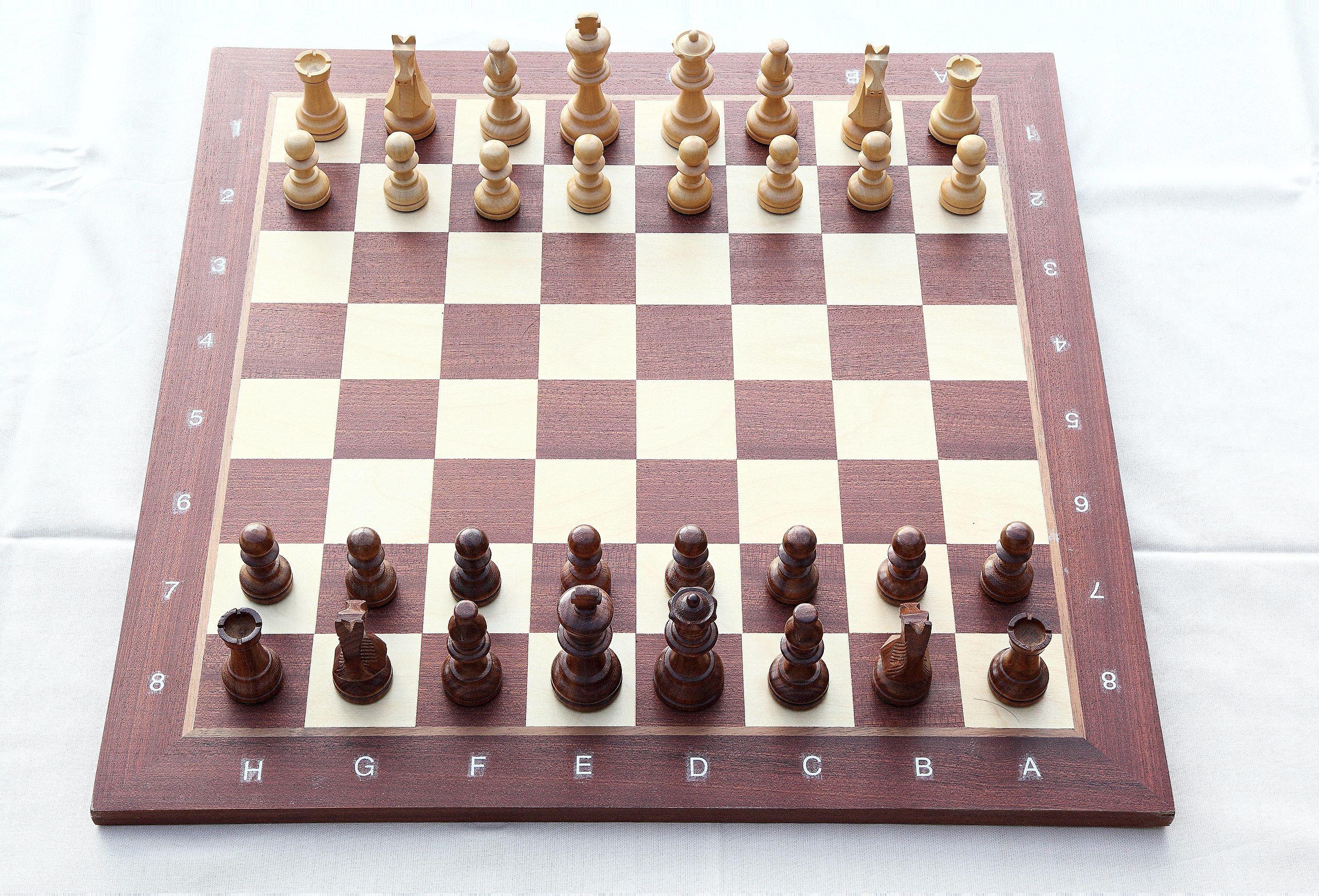 Chess Board Set Up To Begin a Game Stock Photo - Image of pieces