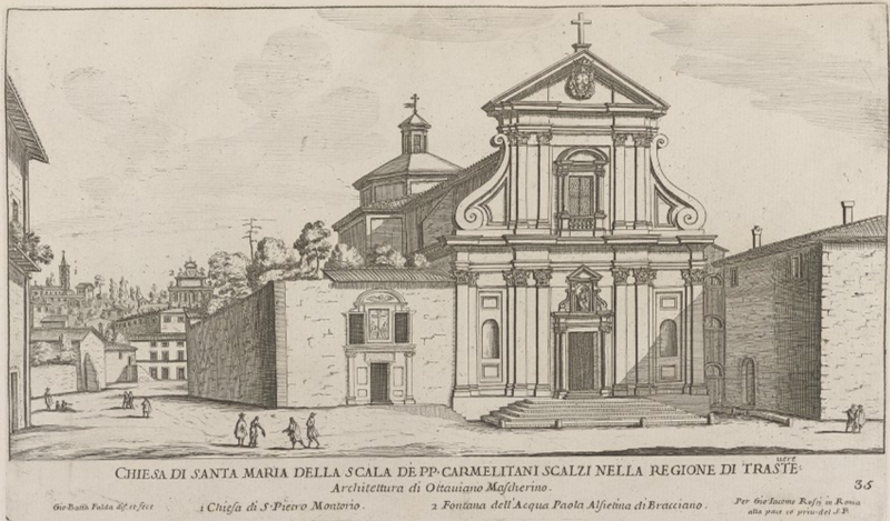 File:Chiesa di Santa Maria della Scala dei PP Carmelitani Scalzi nella regione di Trastevere by Giovanni Battista Falda (1667-1669).png