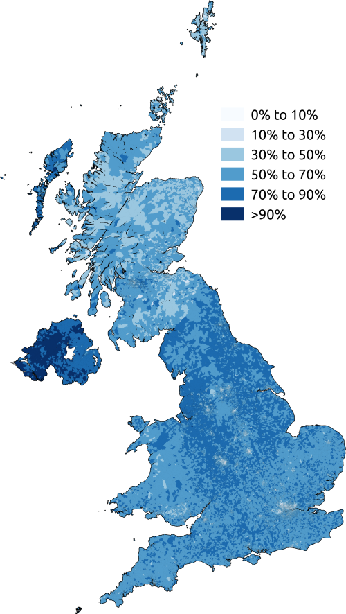 Percentage of respondents in the 2011 census in the UK who said they were Christian