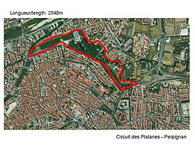 Plano del recorrido del circuito Platanes.