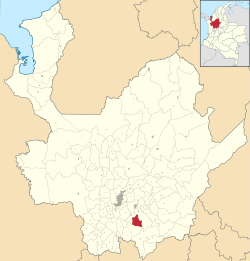 Location o the municipality an toun o La Unión in the Antioquia Depairtment o Colombie