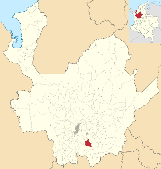 La Unión ubicada en Antioquia