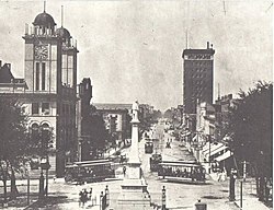 Main Street with streetcars, c. 1900