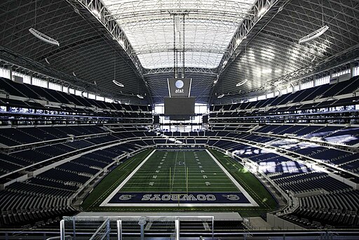 Inside View Of The Dallas Cowboys Football Stadium - AT&T Stadium
