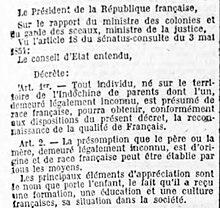 Description de l'image Décret 8 novembre 1928 - Articles 1er et 2.jpg.