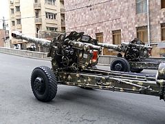 An Armenian Army D-20 during the military parade in Yerevan