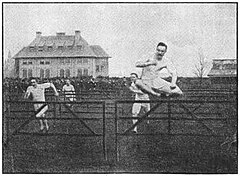 Image 39An early model of hurdling at the Detroit Athletic Club in 1888 (from Track and field)