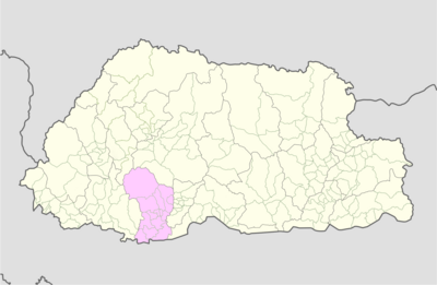 Location map Dagana Bhutan