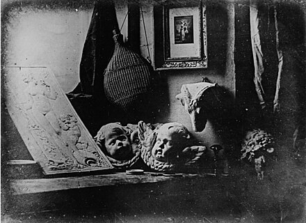 Still life with plaster casts, made by Daguerre in 1837, the earliest reliably dated daguerreotype[note 1]