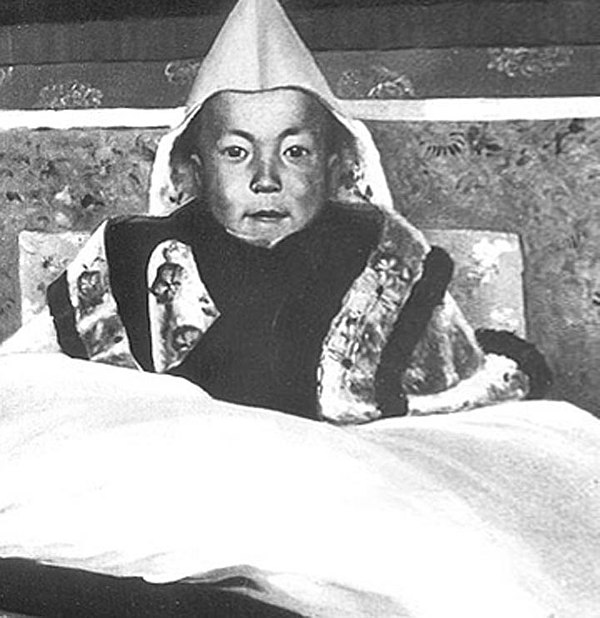 The 14th Dalai Lama as a young boy.