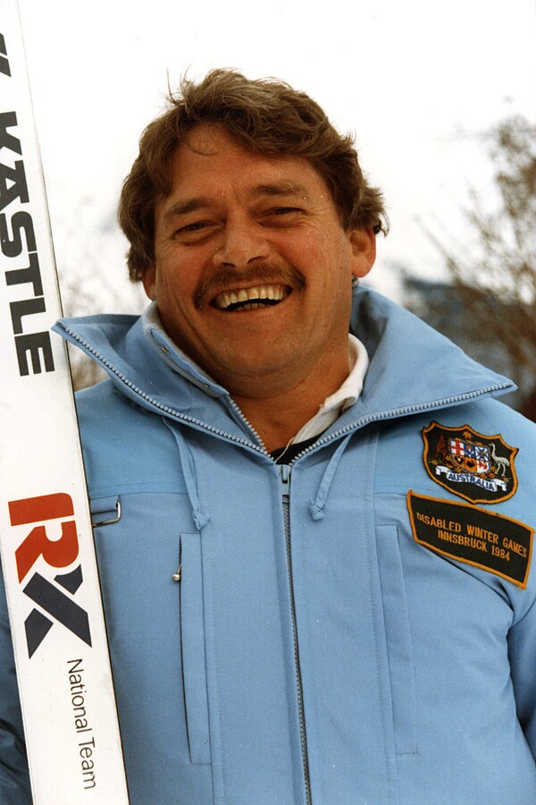 Australian Paralympic athlete Ron Finneran at the 1984 Innsbruck Winter Games