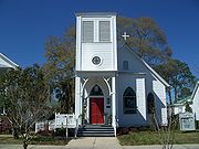 St. Agatha's Episcopal Church, DeFuniak Springs, Florida. Note the unusual tower.