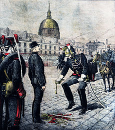5 January 1895: The treason conviction of Captain Alfred Dreyfus. Degradation alfred dreyfus.jpg