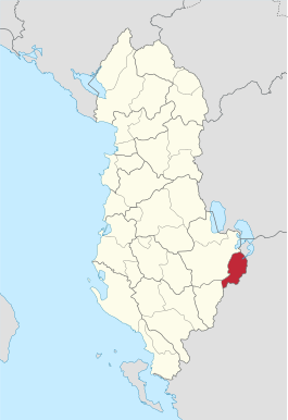 Ligging van Devoll binnen Albanië
