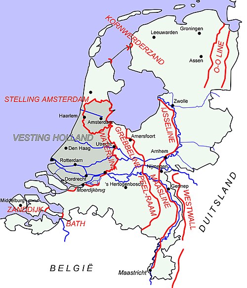 Major Dutch defence lines