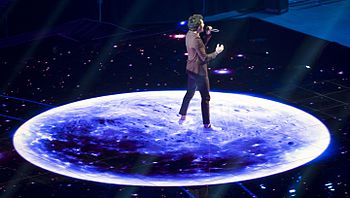 Amir performing at Eurovision 2016