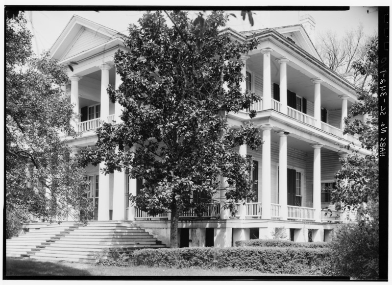 File:EXTERIOR, WEST FRONT AND SOUTH SIDE - Coolspring, U.S. Routes 521 and 601, Camden, Kershaw County, SC HABS SC,28-CAMD.V,1-1.tif