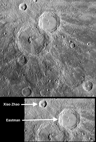 <span class="mw-page-title-main">Eastman (crater)</span> Crater on Mercury