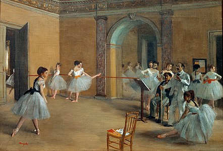 La Salle de ballet de l’Opéra, rue Le Pelletier (1872), huile sur toile, 33 × 46 cm, Paris, musée d'Orsay.