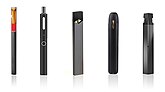 Berbagai jenis e-cigarettes.