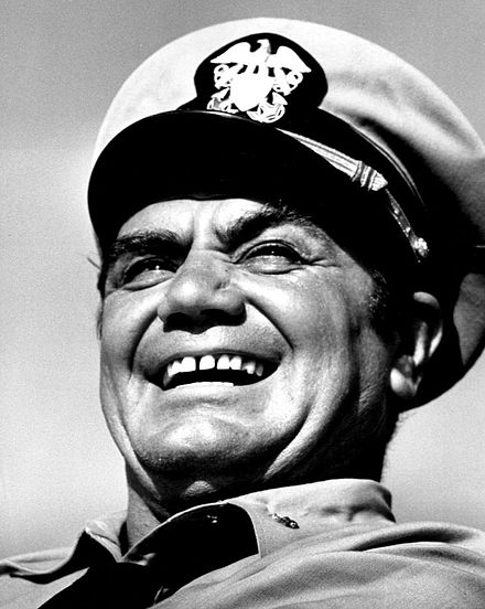 Borgnine as Lieutenant Commander McHale in McHale's Navy in 1963