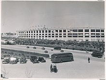 The Santiago Bernabeu Stadium (Estadium the Chamartin) in the early 1950s Estadium de Chamartin. Vista desde el aparcamiento de coches. Madrid (12117609333).jpg