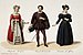 Eugène Du Faget - Costume designs for Les Huguenots - 2. Julie Dorus-Gras as Marguerite, Adolphe Nourrit as Raoul, and Cornélie Falcon as Valentine.jpg